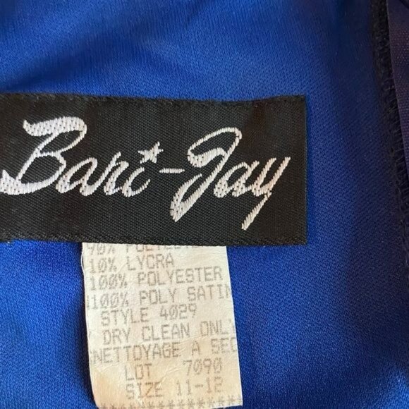 Vintage Y2K Babydoll Velvet Slip Dress 12 Maxi Fairy Grunge Whimsigoth Hoco Blue - Picture 8 of 9